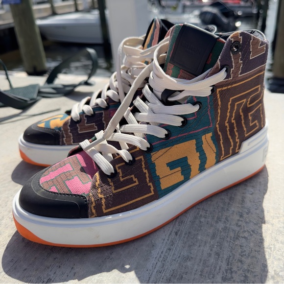 RARE Authentic Balmain high top sneakers - Picture 2 of 2